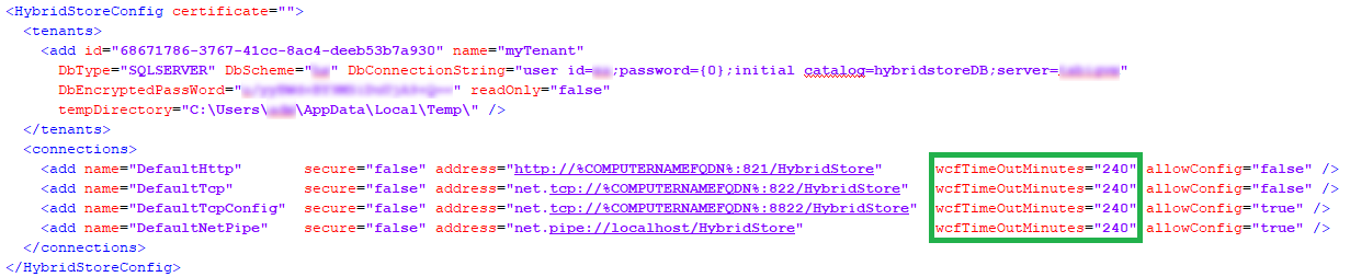 Archiving of large files HybridStoreSv.exe.Config