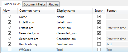 CaseDetails Configuration folder fields