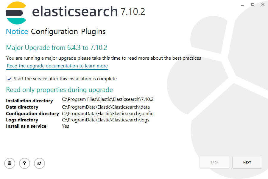 Elasticsearch 7.10.2 upgrade Notice