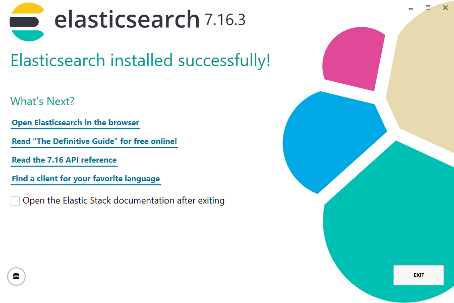 Elasticsearch 7.16.3 installed successfully