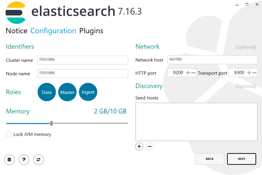 Elasticsearch 7.16.3 upgrade Configuration