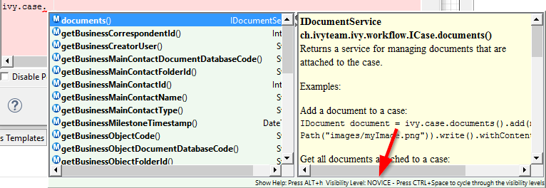 IvyScript Visibility level