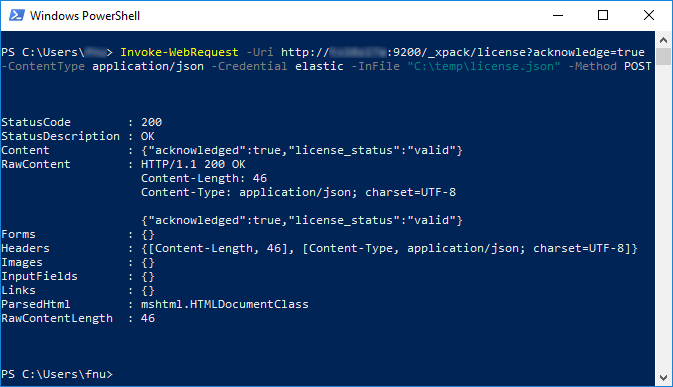 Windows Powershell Import License valid
