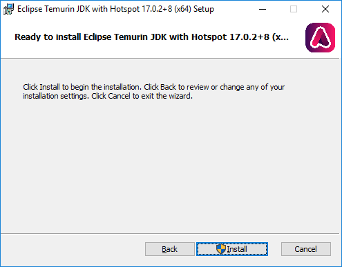 AdoptOpenJDK JRE Ready to install