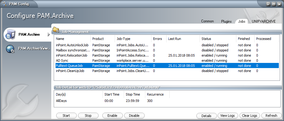 PAM-Config Fulltext QueueJob