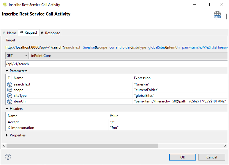 inPoint.Core GET search Request
