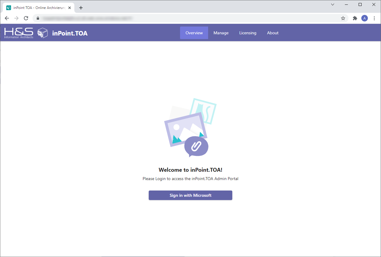 Log in page